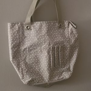Thirty-one bag, Grey, and white, medium